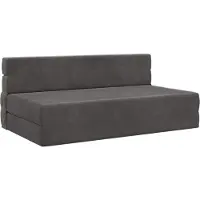 vidaXL Fällsoffa säng Mörkgrå 203 x 152 x 15 cm Sammet