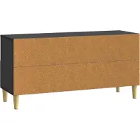 vidaXL TV-skåp med låda Svart 102 x 34,5 x 50 cm Konstruerat trä