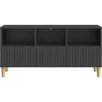 vidaXL TV-skåp med låda Svart 102 x 34,5 x 50 cm Konstruerat trä