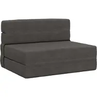 vidaXL Fällsoffa säng Mörkgrå 190 x 70 x 15 cm Kordread tyg