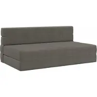 vidaXL Fällsoffa säng Ljusgrå 203 x 152 x 15 cm Kordread tyg