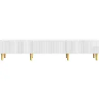 vidaXL TV-skåp Vit högglans 147 x 34,5 x 30 cm Konstruerat trä