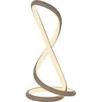 Paul Neuhaus LED bordslampa Twist, dimbar, Creme / bärnsten, Sovrum, Aluminium / grå / zink, Modern, LED-bordslampa