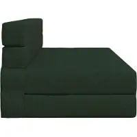 vidaXL Fällsoffa säng Mörkgrön 203 x 152 x 15 cm tyg