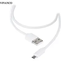 Vivanco USB-kabel USB 2.0 USB-A kontakt, USB-Micro-B-kontakt 1.20 m Vit 36252