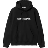 Carhartt - Sweatshirts - Hooded Carhartt Sweat Black / White för UnisexBomull - Storlek M - Svart