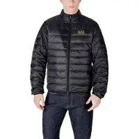 Emporio Armani för män. 8NPB23_PNGPZ Svart fjäderpäls (S), Casual, Polyamid