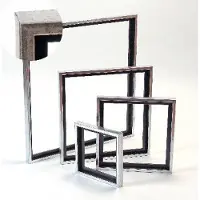 Smartmax svävram i trä antik-silverlook 50x50