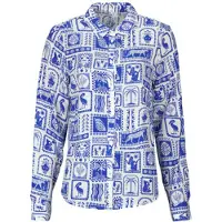 Pieces Skjortor PCSAYLOR LS SHIRT WVN kvinnor - Blå - EU M