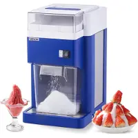 Vevor Kommersiell Ismaskin, 1,91 QT / 1,8 L Stor Elektrisk Snökonsmaskin, Fin &amp; Fluffig med 300 W Motor, Rostfria Blad, Ismaskin för Dessertbutik Hemmafest Restaurang, Blå