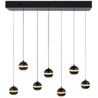 Schöner Wohnen Pendellampa Lini, dimbar, Svart, Vardagsrum / matsal, Syntetmaterial, Modern