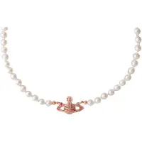 Vivienne Westwood Lätt Relief Saturnusdrottning Pärlhalsband Damhalsband Roséguld 63030006G121G121 Box
