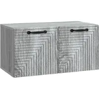 vidaXL Väggmonterad TV-bänk Grå sonoma-ek 59,5 x 31 x 30 cm