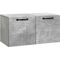 vidaXL Väggmonterad TV-bänk Väggmonterad Betonggrå 59,5 x 31 x 30 cm