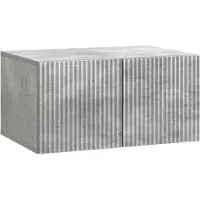 vidaXL Väggmonterad TV-bänk Väggmonterad Betonggrå 59,5 x 41 x 30 cm