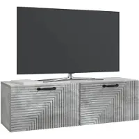 vidaXL Väggmonterad TV-bänk Betonggrå 98 x 31 x 30 cm Konstruerat trä