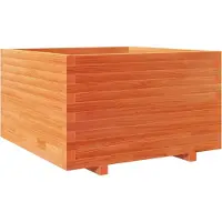 vidaXL Odlingslåda vaxbrun 80x80x49,5 cm massiv furu