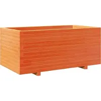 vidaXL Odlingslåda vaxbrun 110x60x49,5 cm massiv furu