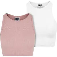 Urban Classics Topp rosa / vit