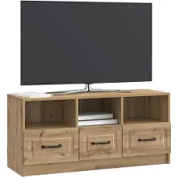 vidaXL TV-skåp med låda Artisan-ek 102 x 34,5 x 47 cm Konstruerat trä