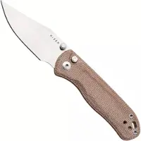 Kizer Cutlery Vanguard Drop Bear 2, V3619-2CC1 Satin Nitro-V, Brown Micarta, pocket knife, Azo design