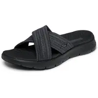 SKECHERS Pantolette 'Go Walk Flex' grå / svart