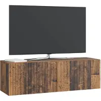vidaXL Väggmonterad TV-bänk Väggmonterad Gammalt trä 98 x 31 x 30 cm