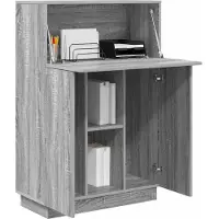 vidaXL Skrivbord Grå Sonoma 71.5 x 31.5 x 106.5 cm Konstruerat trä