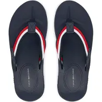 Tommy Hilfiger Contoured Footbed Signature Tape Flip Flops