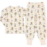Geggamoja Pyjamas tvådelad Pippi Långstrump soft beige - 122/128