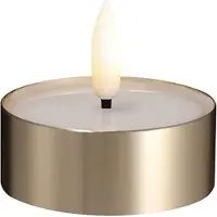 Moods & More LED-värmeljus i mässing med smälteffekt – Ø 6,3 cm x 2,5 cm
