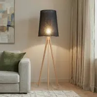 TK Lighting Golvlampa Walz , Ljust trä, Vardagsrum / matsal, Trä, Modern, Golvlampa