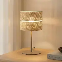 TK Lighting Bordslampa Calma , Creme / bärnsten, Vardagsrum / matsal, Bordslampa