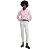 Superdry för kvinnor. W4010587A Premium Slim skjorta rosa (XS), Casual, Lino, Lång ärm