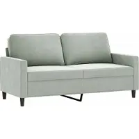 vidaXL 2-sitssoffa ljusgrå 140 cm sammet