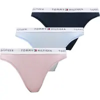 Tommy Hilfiger 3 Pack Essential Logo Contrast Waistband Briefs