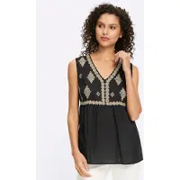 HEINE Blus beige / svart