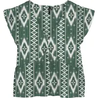 Vero Moda Blus 'VMMYMILO' grön / vit