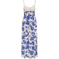 JDY Sommarklänning 'JDYSEZEN' beige / blå / vit