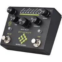 TOMTOP JMS MOSKYAudio Gitarr Effektpedal Digital Delay med TAP Dubbel Fotkontakt Delay Pedal Gitarrpedal med svart