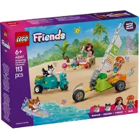 LEGO Friends Surfing Dogs and Scooter Adventure - Building Toy Pretend Play Set for Kids Girls and Boys Ages 6+ - Med 2 minidolls och 2 Corgi Toy