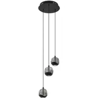 LUCANDE Taklampa , Hayley, Svart, Vardagsrum, Glas, Design