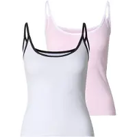 Urban Classics Topp rosa / svart / vit