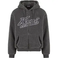 Karl kani Sweatjacka 'Varsity' antracit / ljusgrå