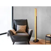 Eglo Lighting LED golvlampa Kerala, dimbar, Ljust trä, Vardagsrum / matsal, Trä, Modern, LED-golvlampa