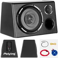 Peiying Bilsuwoofer basrör aktiv 500W