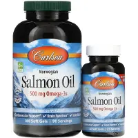 Carlson Labs Carlson, Omega-3 Rik Salmonolja, 230 Mycket mjuka Gel