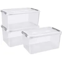 Curver 246385 Plastlåda HANDY sluten, stapelbar (B x H x D) 400 x 200 x 290 mm Transparent 5 st