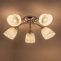 Valotorni Taklampa Portos , dimbar, Förkromad / silver, Vardagsrum / matsal, Metall, Taklampa