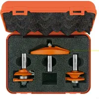 Cmt Fräs borrset for kitchen; 12 mm; profile B+B2; 3 delars